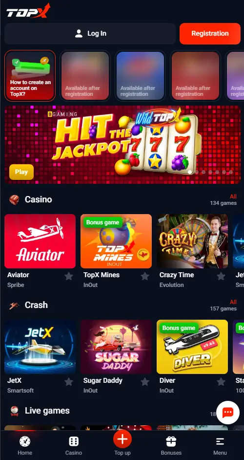 TopX mobile casino TopX mobile casino